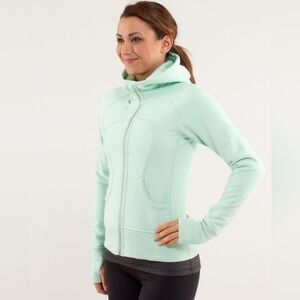 Lululemon Athletica Full Zip Scuba Hoodie in Mint Green Size 12